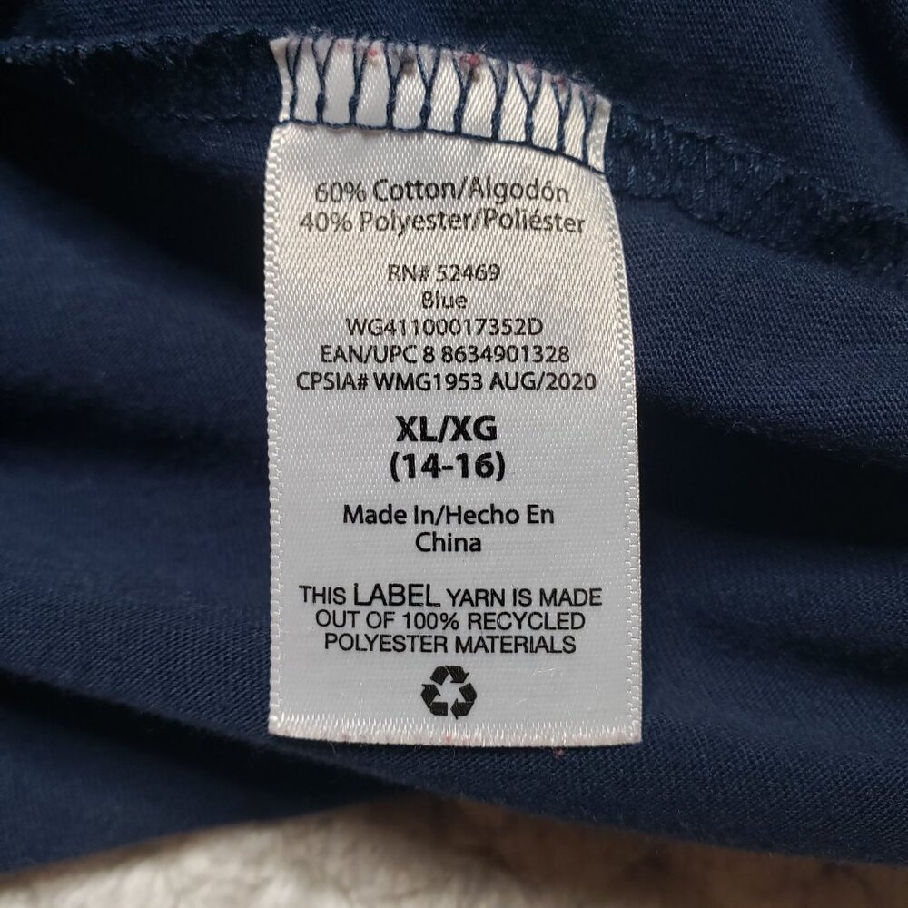 Wonder Nation Navy Long Sleeve Penguin Graphic Shirt Kids XL (14/16) - Picture 5 of 9